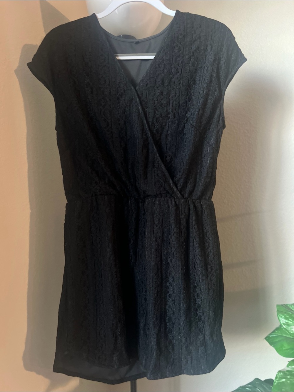 Black Short Sleeve Romper
